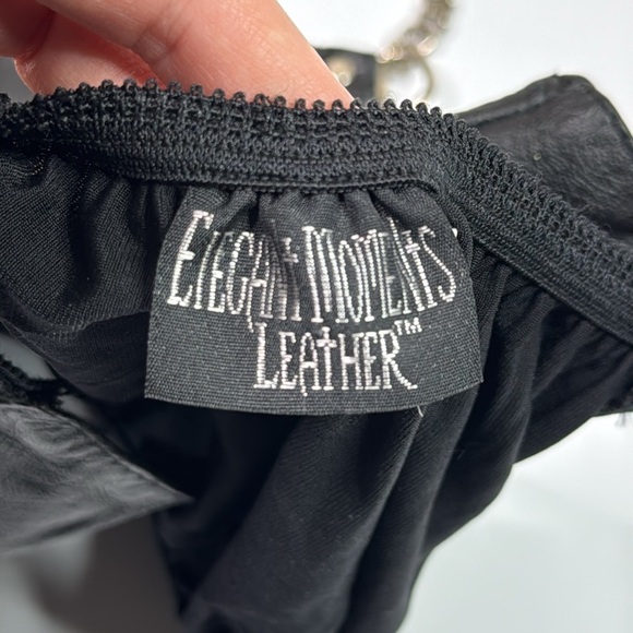 Elegant Moments Leather Lingerie Open Cup Top Size 3X - Picture 7 of 10